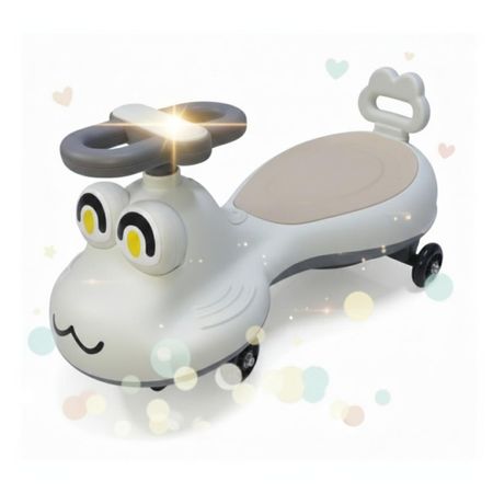 Coche Juguete para Niños Wiggle Car Giro de 360 con Ruedas Empuje Animado AzulHelicoptero