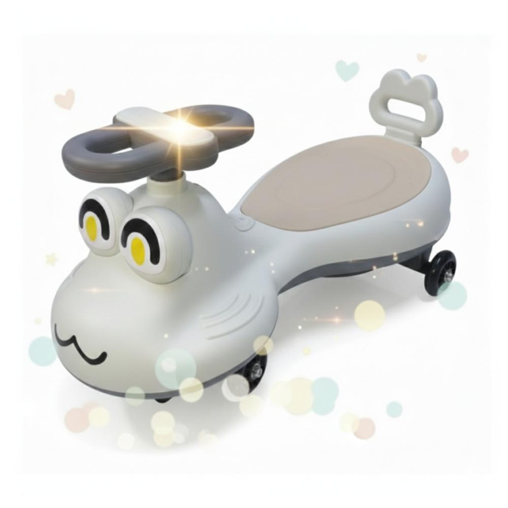 Coche Juguete para Niños Wiggle Car Giro de 360 con Ruedas Empuje Animado AzulHelicoptero