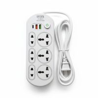Cargador Multipuerto 9 en 1 Extensión Eléctrica 2 Puertos USB y 1 Tipo C con 4 Tomacorrientes