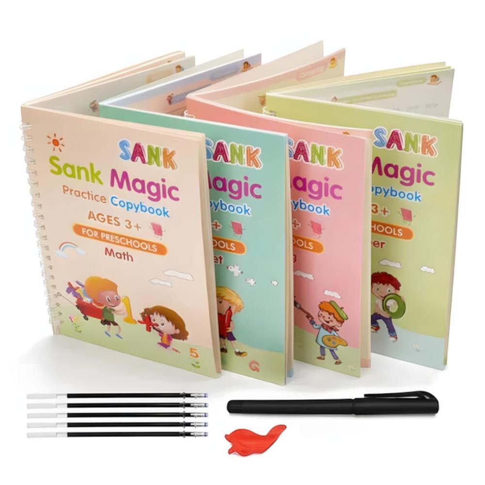 Pack 4 Libros Mágicos Montessori Educativos Reutilizables Prácticos