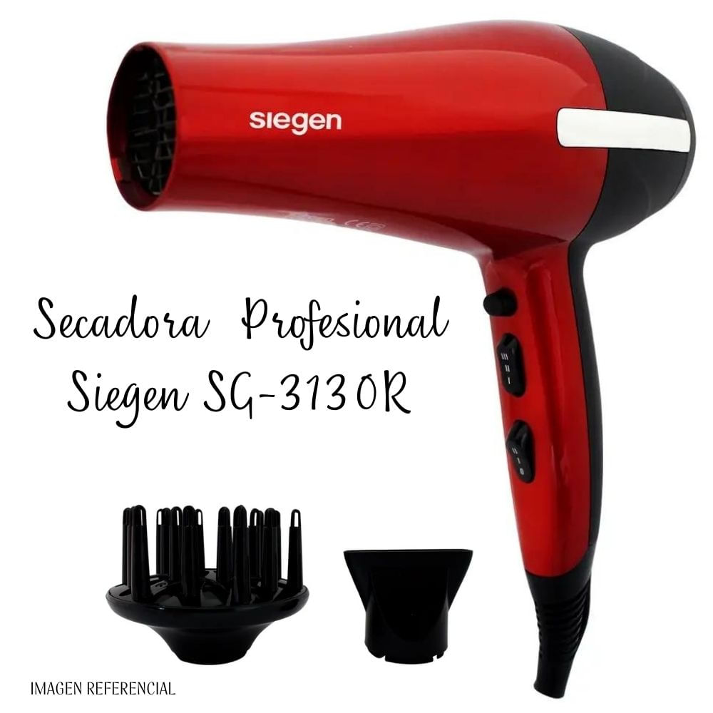 Secadora Profesional Siegen Ion Pro ROJA -  SG3130R