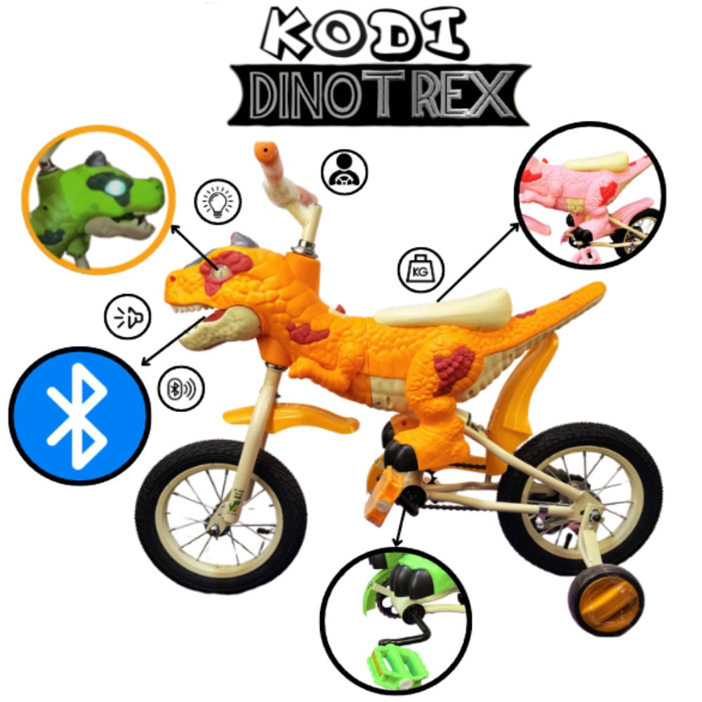 BICICLETA DINO ARO  NARANJA BLUETOOTH