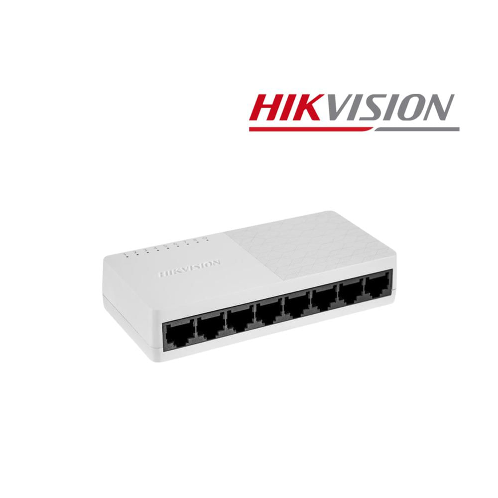 Switch de escritorio Hikvision DS-3E0108D-O Fast Ethernet 10/100 Mbps 8 puertos