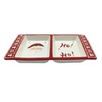 Plato Navideño Doble Compartimiento