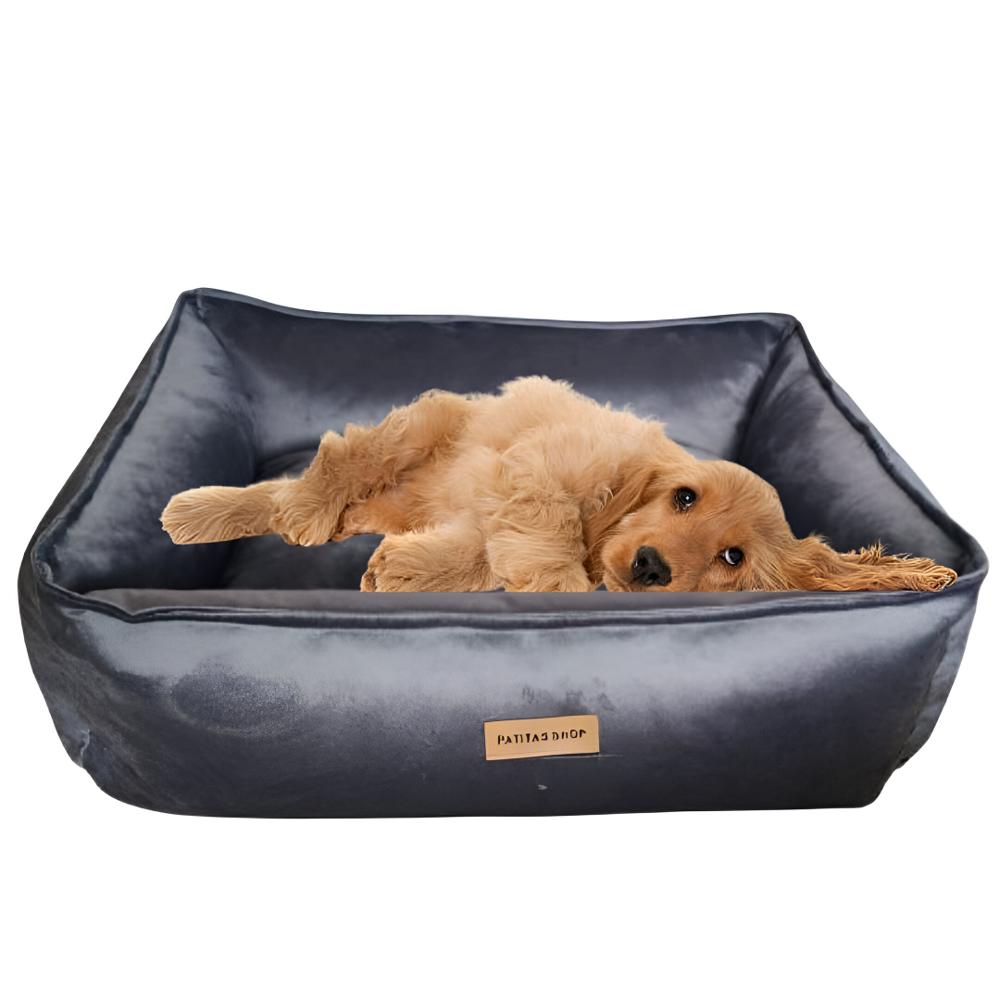 Cama Abrigadora Reversible de Felpa para Mascotas L Silver