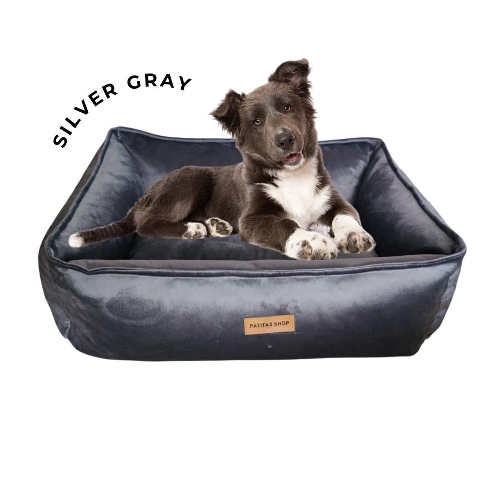 Cama Abrigadora Reversible de Felpa para Mascotas XL Silver