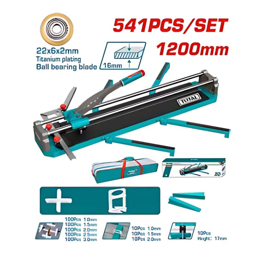 Set Cortamayolica 1200MM y Accesorios Maletin de 541PCS - THTC12008