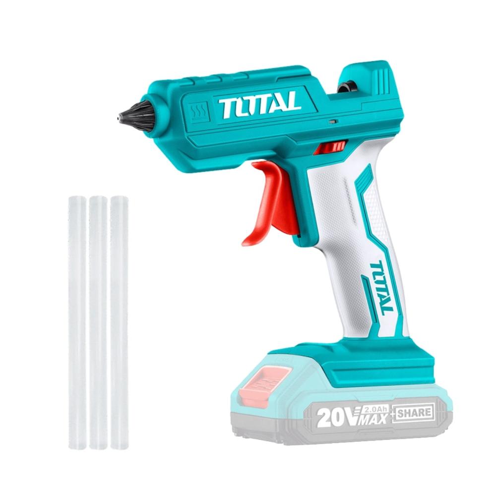 PISTOLA DE SILICONA CALIENTE 20V INALÁMBRICA TOTAL TGGLI2001