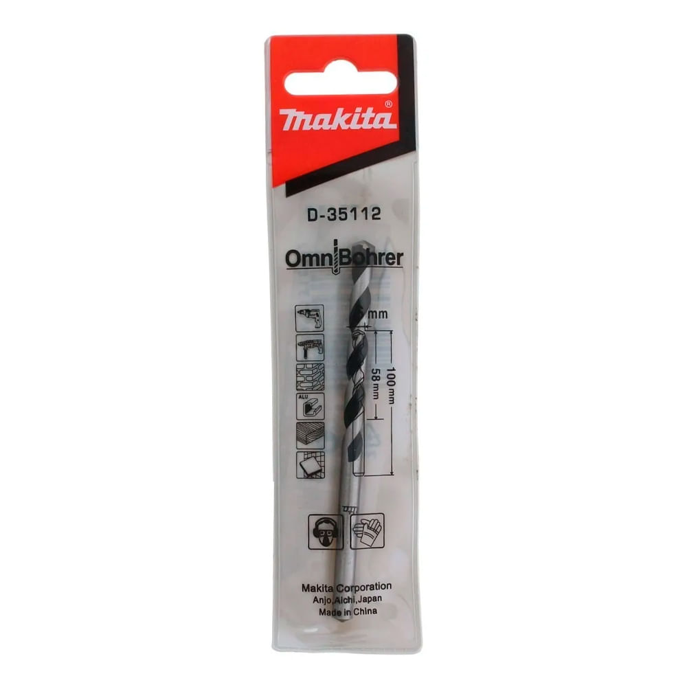 Broca Multimaterial Omnibohrer Makita 6.0 X 100 Mm. D-35112