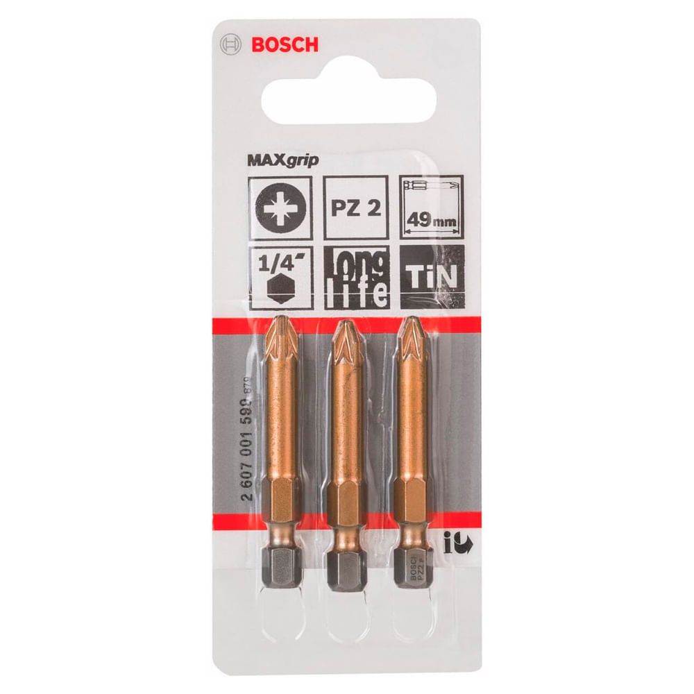Set 3 Pzas Bosch Max Grip 2Pzas-49Mm/1Pza-1/4
