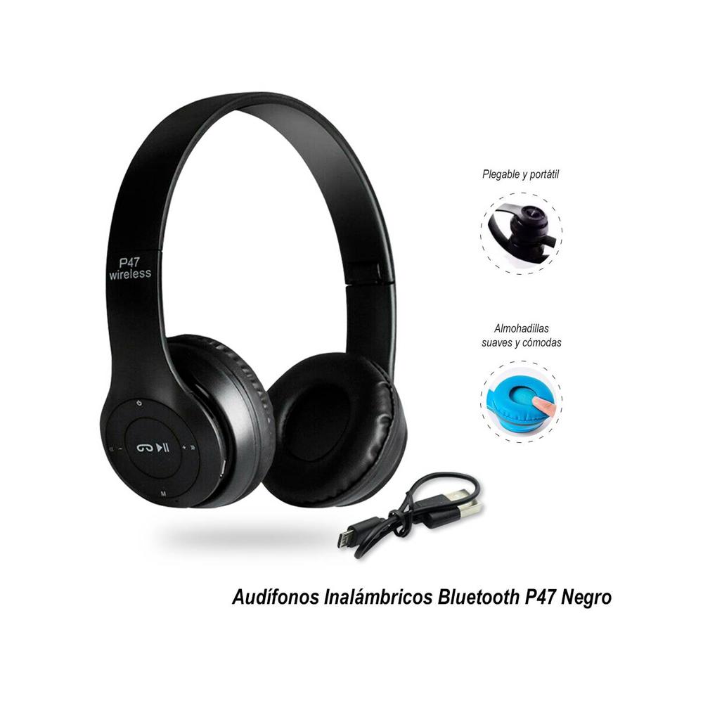 Audífonos Inalámbricos P47 con Bluetooth 5.0 | Negro