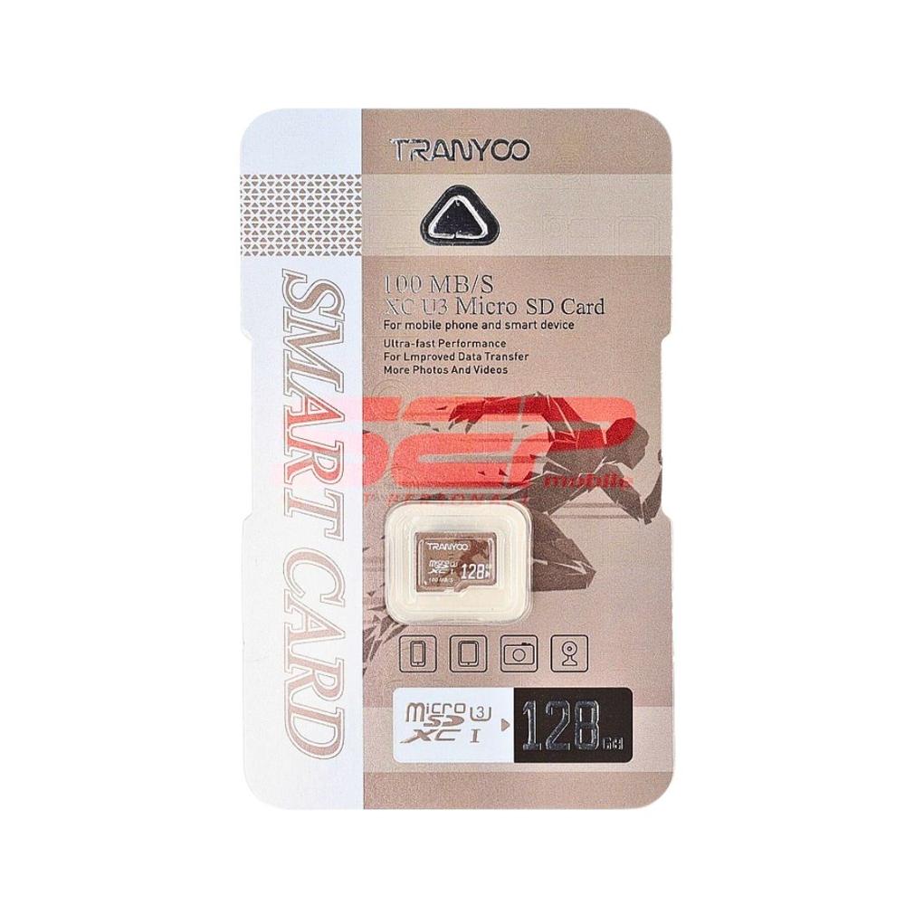 Tarjeta Micro SD 128GB Tranyoo U3 100MB/s Clase 10 para Cámaras, Celulares, Drones y 4K