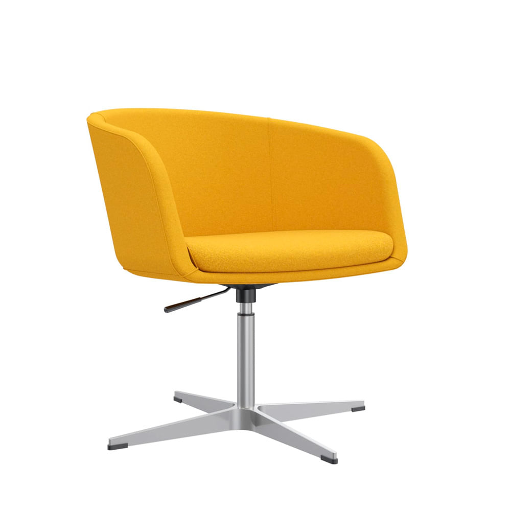 Poltrona Base Cross Boom Acolchada Mostaza Ofideas