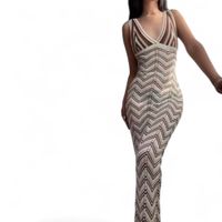 Vestido Arcoiris Material Lad 233G-32 Hilo Tacto Color Marron