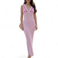 Vestido Arcoiris Material Lad 233G-32 Hilo Tacto Color Rosa