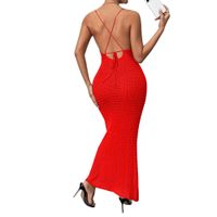 Vestido Tirantes Triple Rosa Ross 359G-26 Hilo Tacto Color Rojo