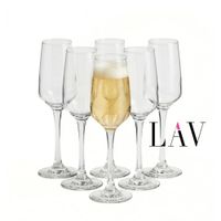 Copas Flute para Champagne Set x12 Copas de Vidrio LAV