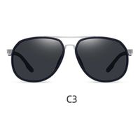 Lente de sol Polarizados Hombre Homeway C3821-C3 Negro Plateado
