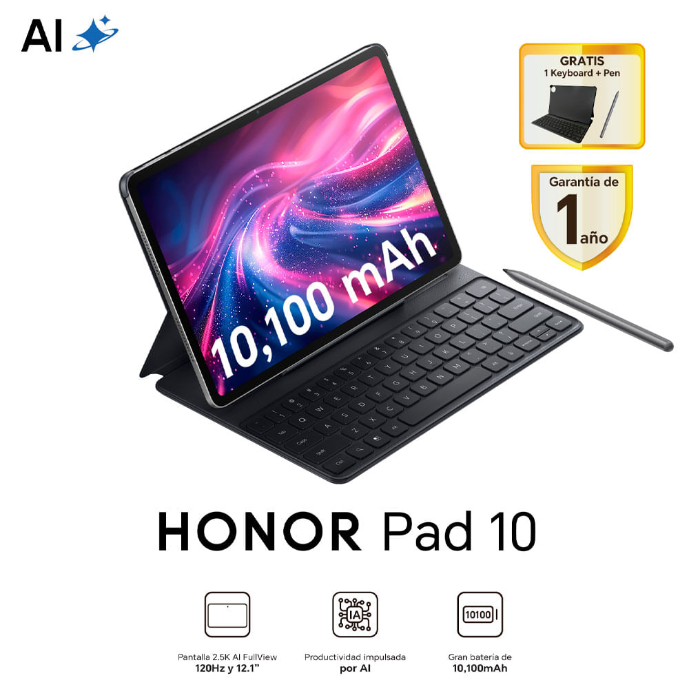 Tablet HONOR Pad 10 12.1'' 8GB 256GB Gris