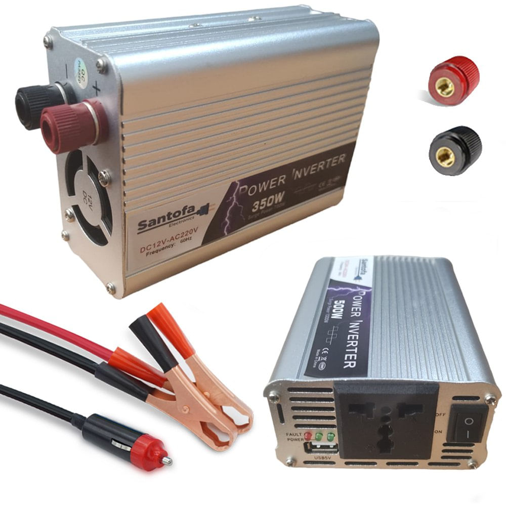 Inversor de Corriente para Auto de 12v a 220v USB 5V 350w SANTOFA