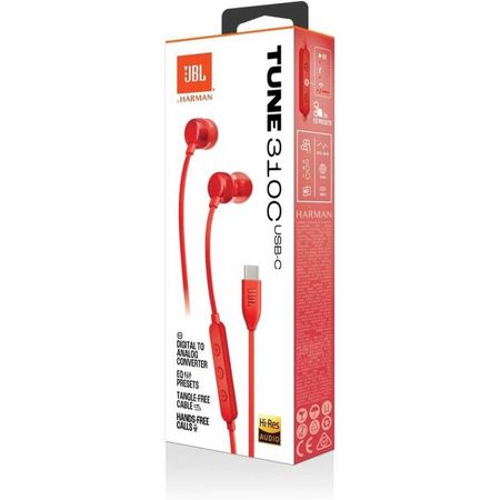 Auriculares JBL USB-C Tune 310C Experiencia de Audio de Alta Resolución