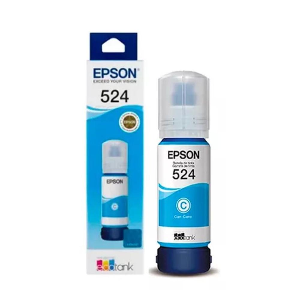 Tinta Epson 524 Cyan Botella 70ML ORIGINAL