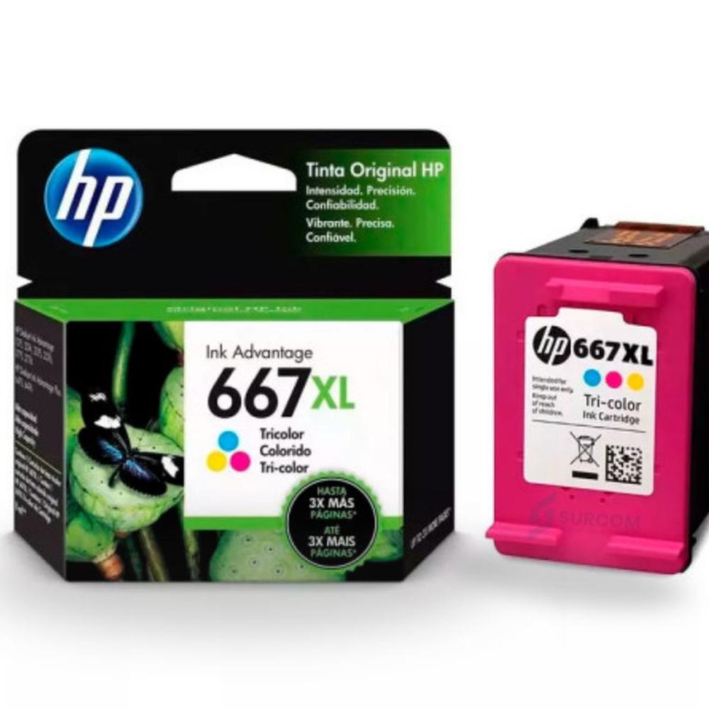 Tinta HP 3YM80AL 667XL TRICOLOR Original