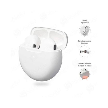 Audífonos inalámbricos Pro 6 con Bluetooth 5,1 | Blanco