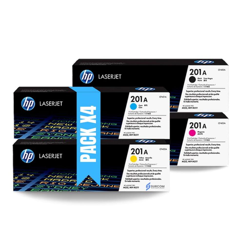 Kit de Tóner HP 201A - Cyan Magenta Amarillo Negro Pack Completo