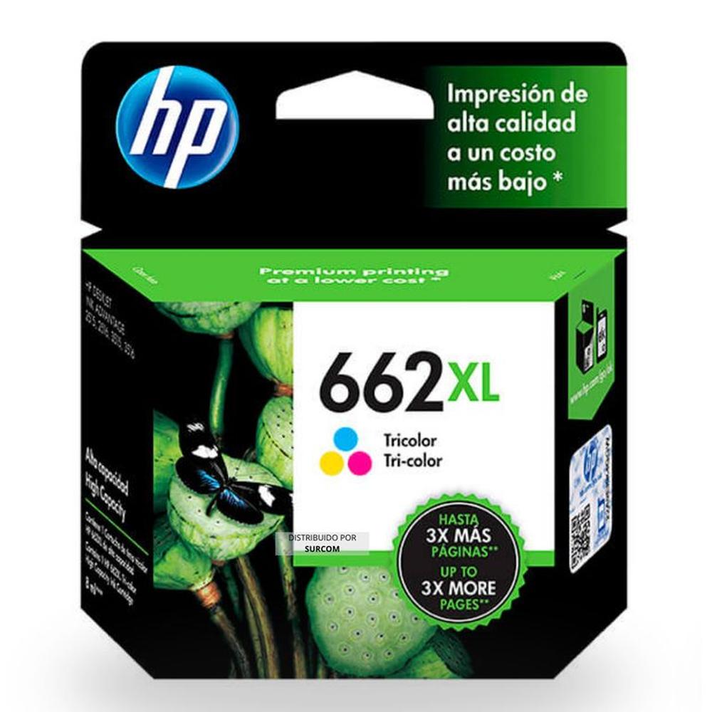 Cartucho de Tinta HP 662XL Tricolor CZ106AL Original