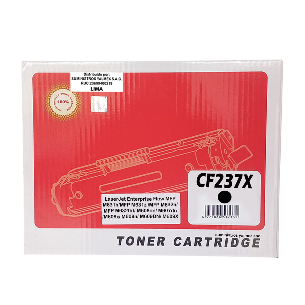 Toner 37X Compatible CF237X para Hp 25000 Páginas