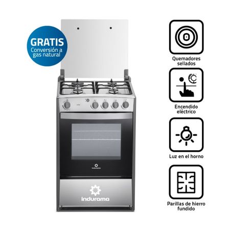 Cocina a Gas 4 Quemadores Indurama VIENA
