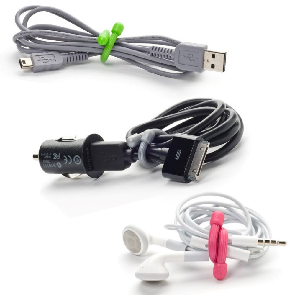 Organizador de Cables de Celulares y Video Juegos Nite Ize Gear Tie Color Rojo