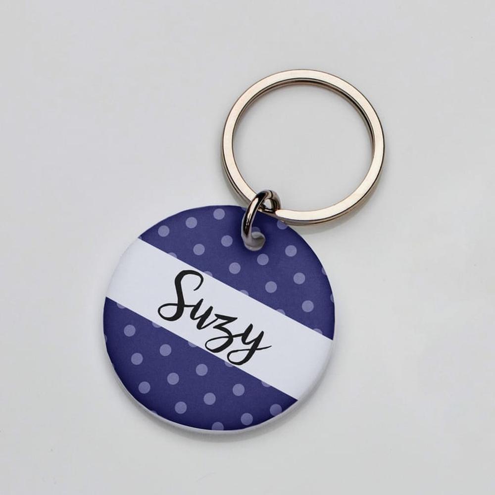 Placa de identificación perros gatos Puntos Azul