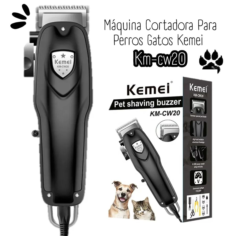 MAQUINA DE MASCOTA KEMEI KM-CW20 NEGRO
