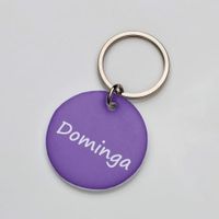 Placa de identificación perros gatos Color Morado