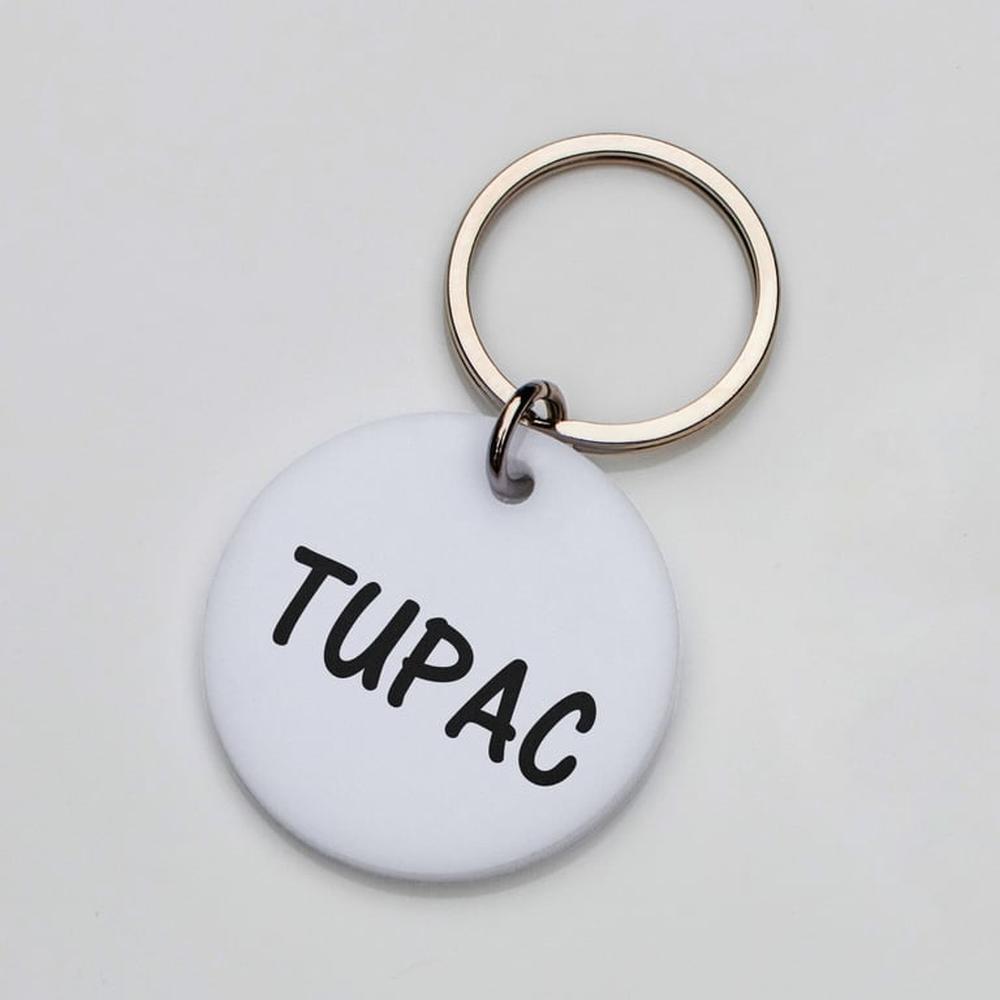 Placa de identificación perros gatos Blanco Negro