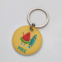 Placa de identificación perros gatos Verano Sandía