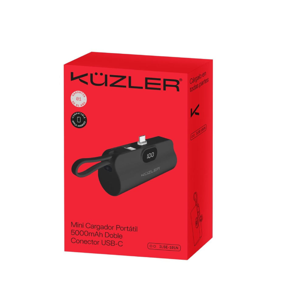 Minipowerbank Kuzler 5000mah Usb-c Negro Ilse-101n
