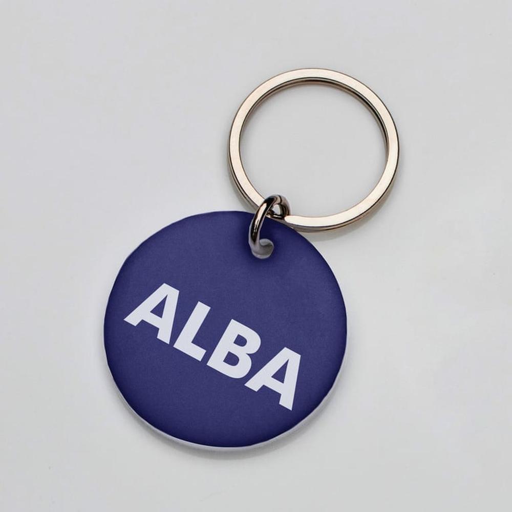 Placa de identificación perros gatos Color Azul