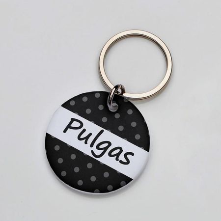 Placa de identificación perros gatos Puntos Negro