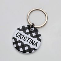 Placa de identificación perros gatos Mantel Negro