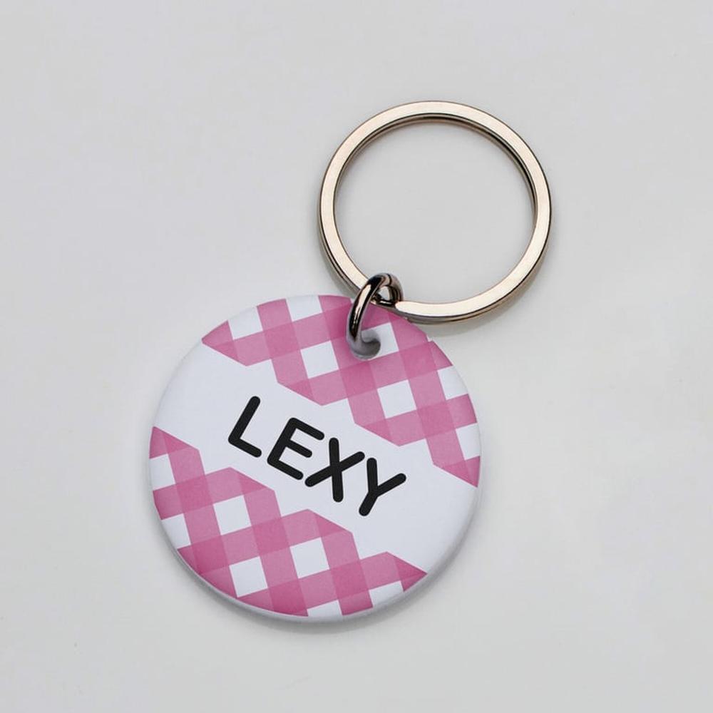 Placa de identificación perros gatos Mantel Rosado