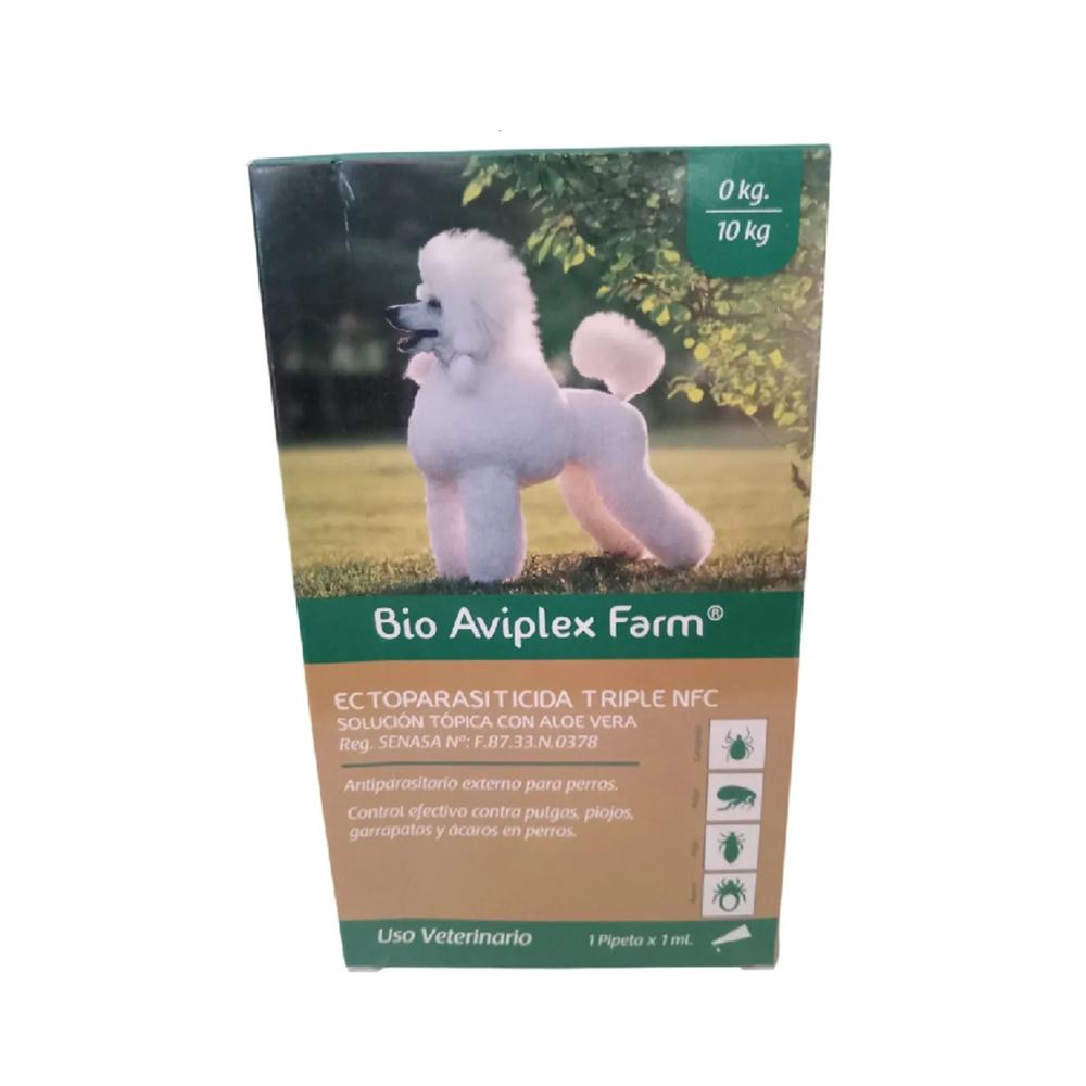 Antiparasitario externo en pipeta para perros de 0 a 10kg. Bio Aviplex Farm