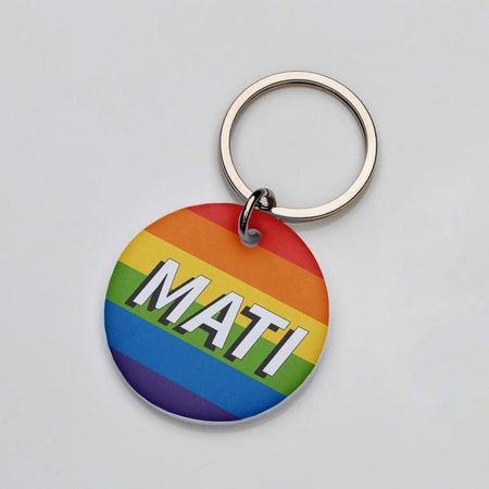 Placa de identificación perros gatos Pride Bandera