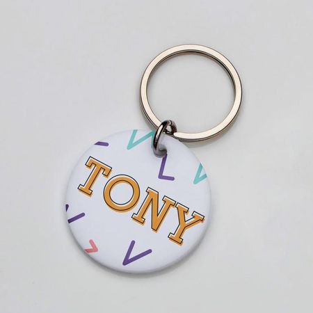 Placa de identificación perros gatos Memphis Blanco