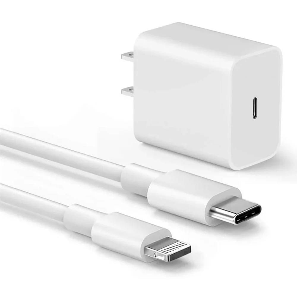 Cargador para iPhone 20w Carga Rápida USB-C a Lightning