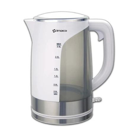 Hervidor plastico 2.5L blanco Imaco KE2500