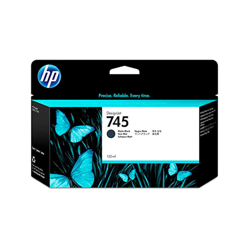 Tinta HP 745A Matte Black 130ml para Impresoras LaserJet