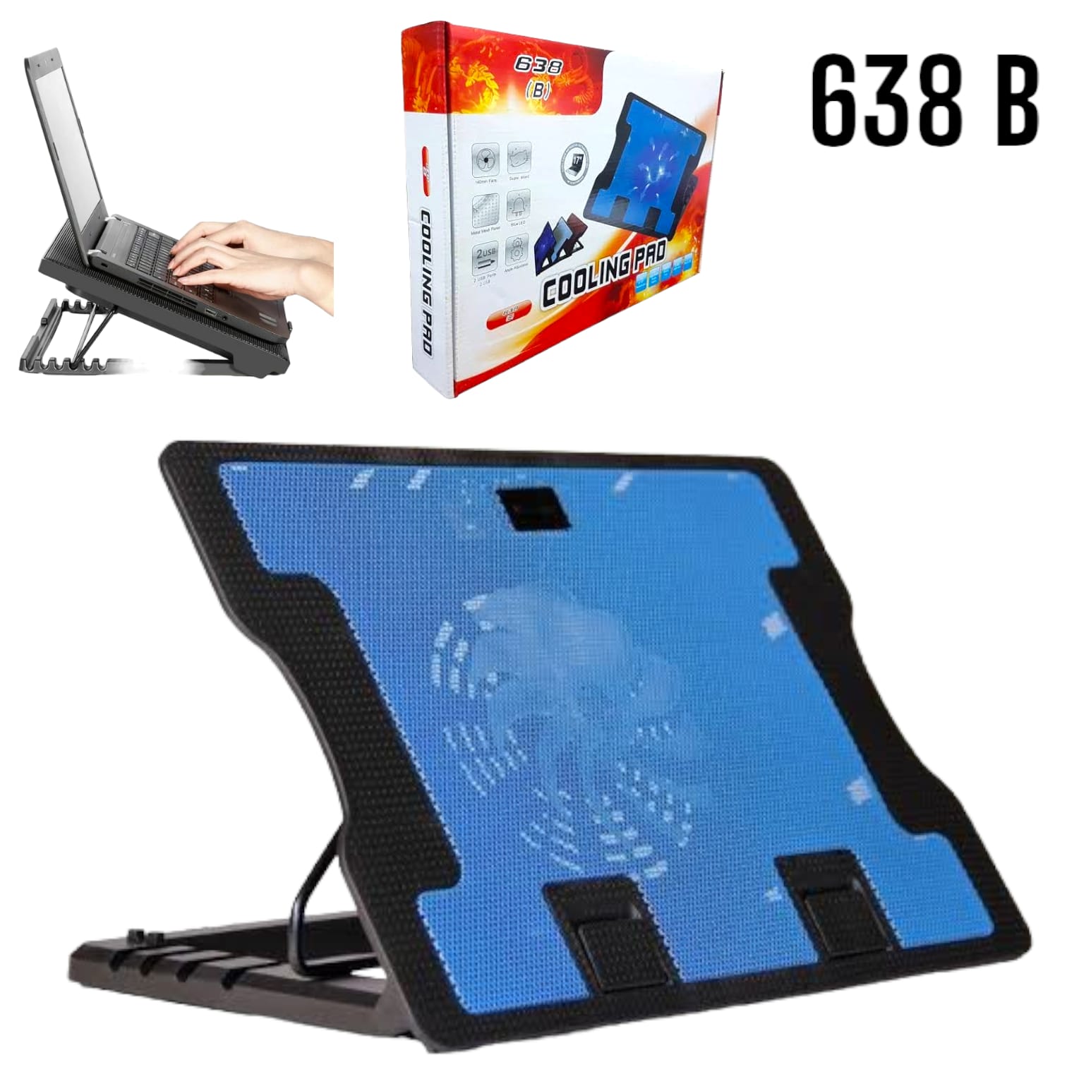 Seisa Cooler Pad Base Notebook desde 9 hasta 17 Eficiente y Silencioso